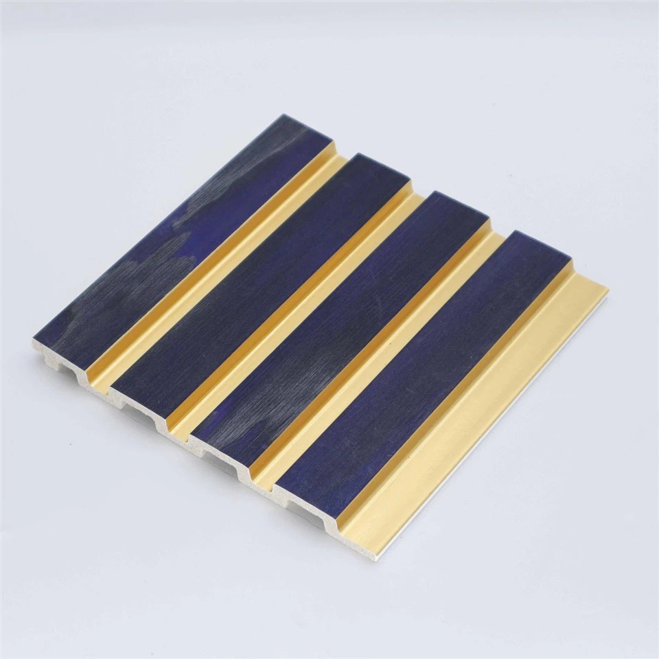 Waterproof Fluted Wood Slat PS Interior Wall Panel high quality
