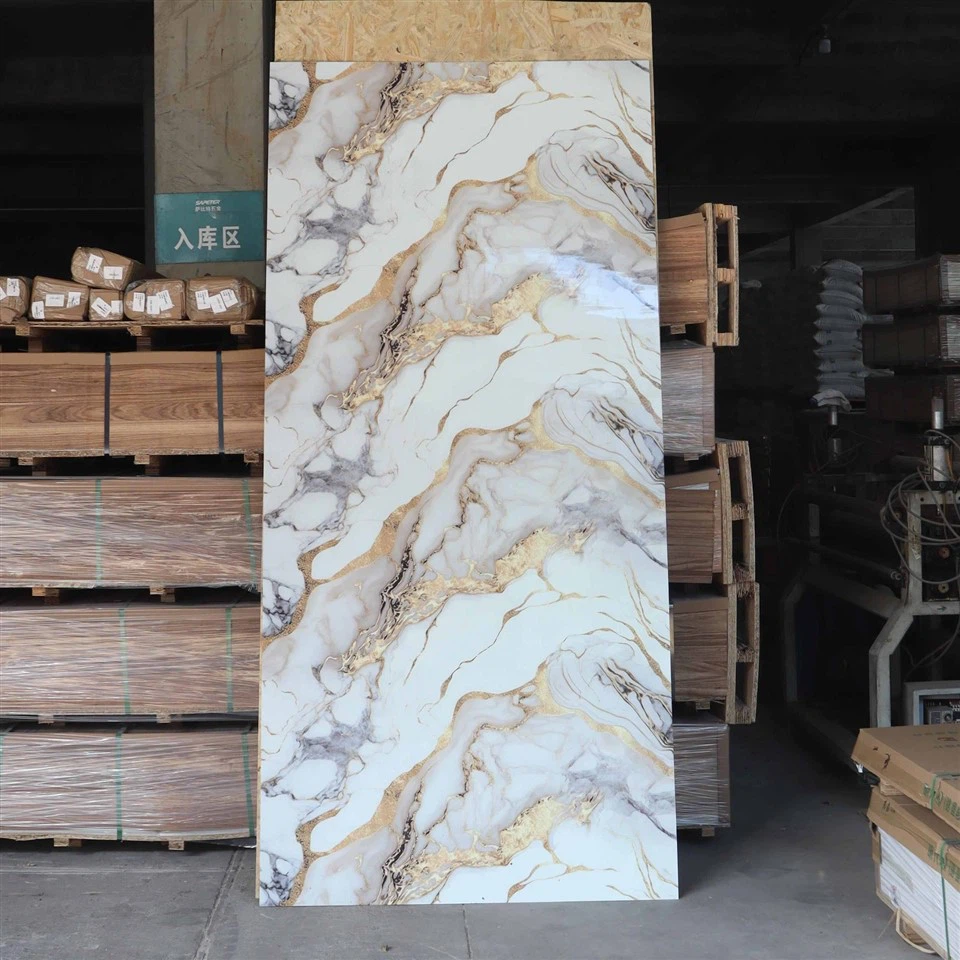 Waterproof WPC UV Wall Panel Marble Alternative high quality